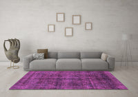 Machine Washable Abstract Pink Modern Rug, wshabs2105pnk