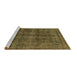 Sideview of Machine Washable Abstract Brown Modern Rug, wshabs2105brn