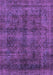 Machine Washable Abstract Purple Modern Area Rugs, wshabs2105pur