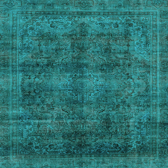 Square Machine Washable Abstract Light Blue Modern Rug, wshabs2105lblu