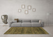 Machine Washable Abstract Brown Modern Rug in a Living Room,, wshabs2105brn