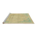 Sideview of Machine Washable Abstract Brown Gold Rug, wshabs2106