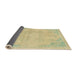 Sideview of Abstract Brown Gold Modern Rug, abs2106