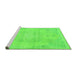 Sideview of Machine Washable Abstract Green Modern Area Rugs, wshabs2106grn