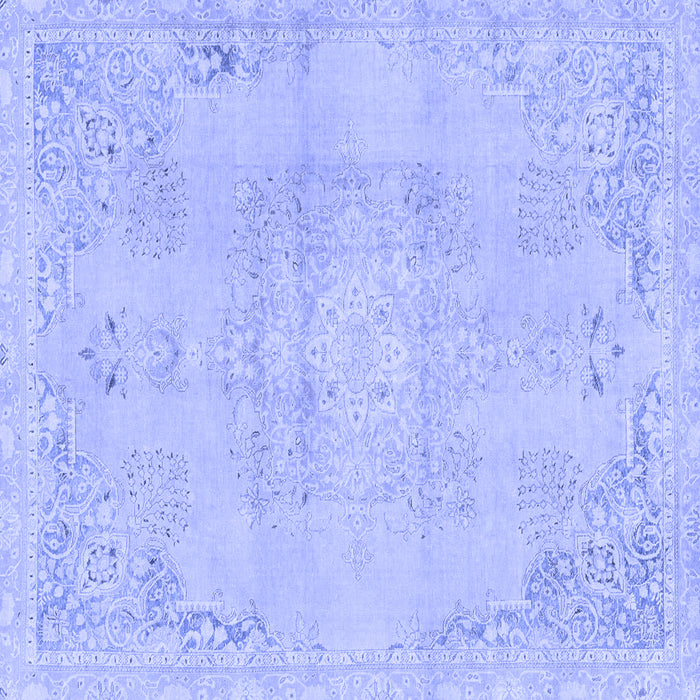 Square Abstract Blue Modern Rug, abs2106blu