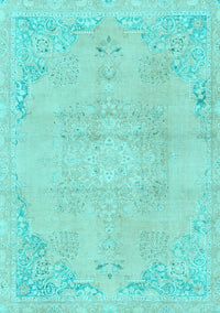 Abstract Light Blue Modern Rug, abs2106lblu