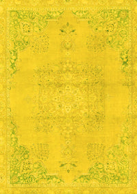 Abstract Yellow Modern Rug, abs2106yw