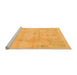 Sideview of Machine Washable Abstract Orange Modern Area Rugs, wshabs2106org