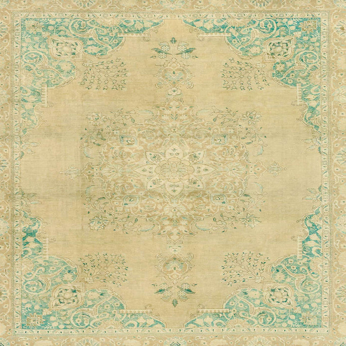 Square Abstract Brown Gold Modern Rug, abs2106