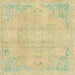 Square Abstract Brown Gold Modern Rug, abs2106