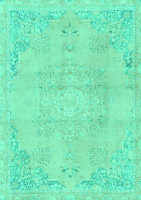 Abstract Turquoise Modern Rug, abs2106turq