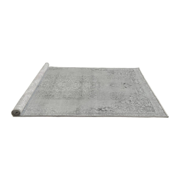 Sideview of Machine Washable Abstract Gray Modern Rug, wshabs2106gry