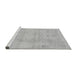 Sideview of Machine Washable Abstract Gray Modern Rug, wshabs2106gry