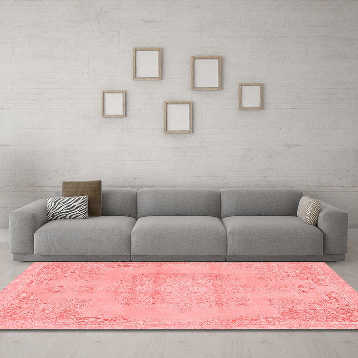 Modern Red Washable Rugs
