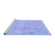 Sideview of Machine Washable Abstract Blue Modern Rug, wshabs2106blu