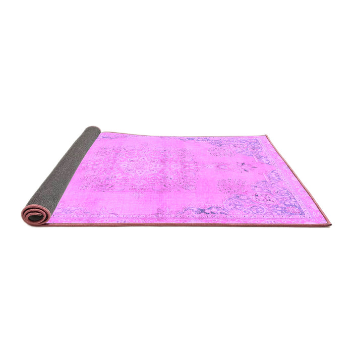 Sideview of Abstract Purple Modern Rug, abs2106pur