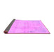 Sideview of Abstract Purple Modern Rug, abs2106pur