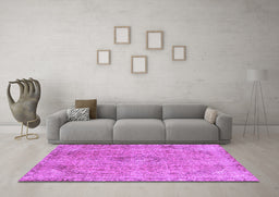 Machine Washable Abstract Purple Modern Area Rugs in a Living Room, wshabs2107pur