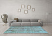 Machine Washable Abstract Light Blue Modern Rug in a Living Room, wshabs2107lblu