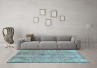 Machine Washable Abstract Light Blue Modern Rug, wshabs2107lblu