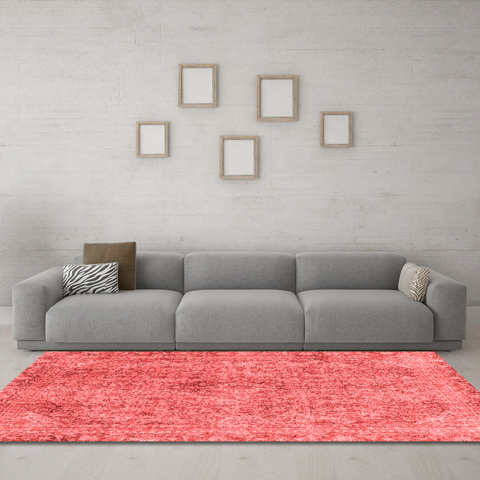 Modern Red Washable Rugs