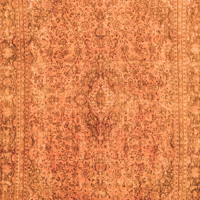 Machine Washable Abstract Orange Modern Area Rugs, wshabs2107org