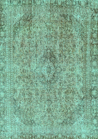 Abstract Turquoise Modern Rug, abs2107turq