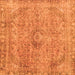 Square Abstract Orange Modern Rug, abs2107org