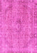 Machine Washable Abstract Pink Modern Rug, wshabs2107pnk