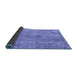 Sideview of Abstract Blue Modern Rug, abs2107blu