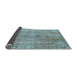 Sideview of Abstract Light Blue Modern Rug, abs2107lblu