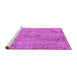 Sideview of Machine Washable Abstract Purple Modern Area Rugs, wshabs2107pur