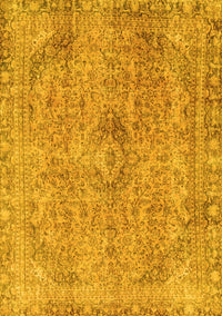 Abstract Yellow Modern Rug, abs2107yw