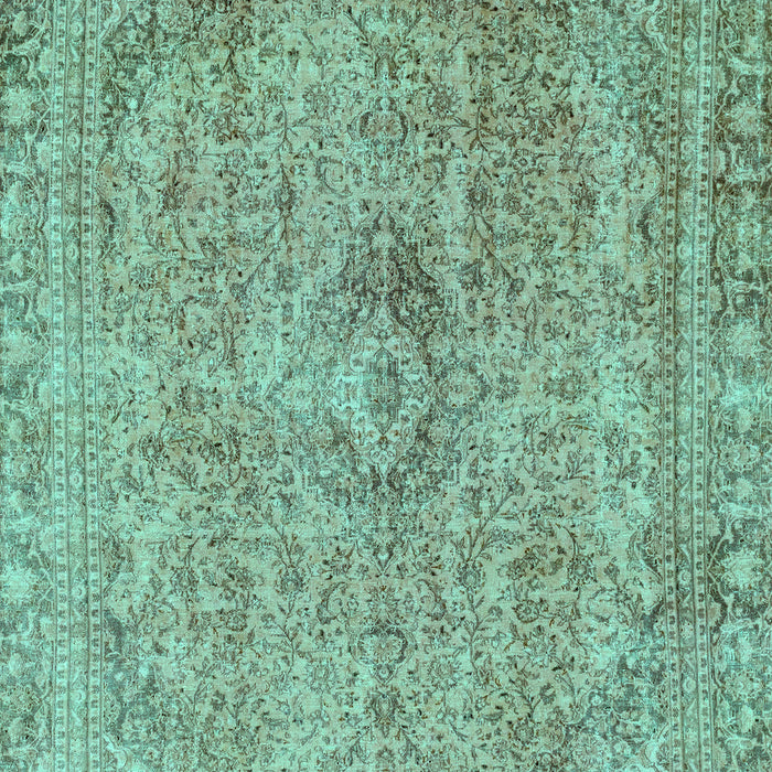 Machine Washable Abstract Turquoise Modern Area Rugs, wshabs2107turq