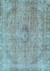 Abstract Light Blue Modern Rug, abs2107lblu