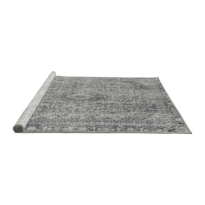 Sideview of Machine Washable Abstract Gray Modern Rug, wshabs2107gry