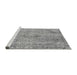 Sideview of Machine Washable Abstract Gray Modern Rug, wshabs2107gry