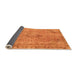 Sideview of Abstract Orange Modern Rug, abs2107org