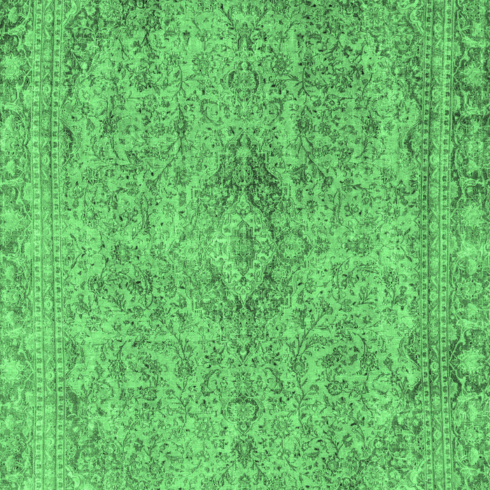 Machine Washable Abstract Emerald Green Modern Area Rugs, wshabs2107emgrn