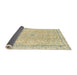 Sideview of Abstract Brown Gold Modern Rug, abs2108