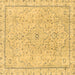 Square Abstract Brown Modern Rug, abs2108brn