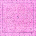 Square Abstract Pink Modern Rug, abs2108pnk