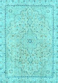 Abstract Light Blue Modern Rug, abs2108lblu