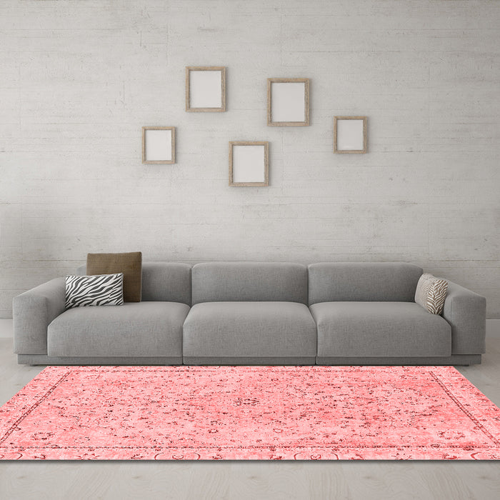Modern Red Washable Rugs