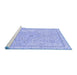 Sideview of Machine Washable Abstract Blue Modern Rug, wshabs2108blu