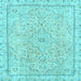 Square Abstract Light Blue Modern Rug, abs2108lblu