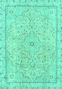 Abstract Turquoise Modern Rug, abs2108turq