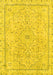 Machine Washable Abstract Yellow Modern Rug, wshabs2108yw