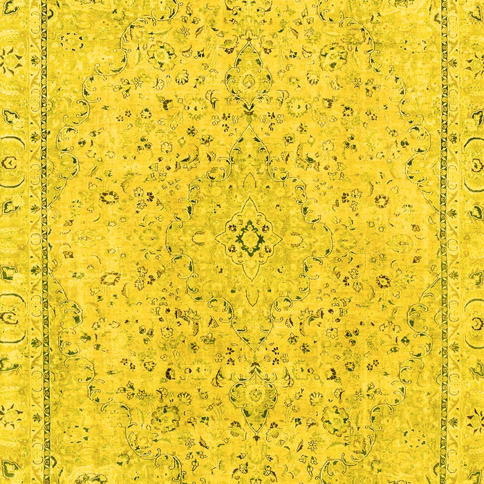 Machine Washable Abstract Yellow Modern Rug, wshabs2108yw