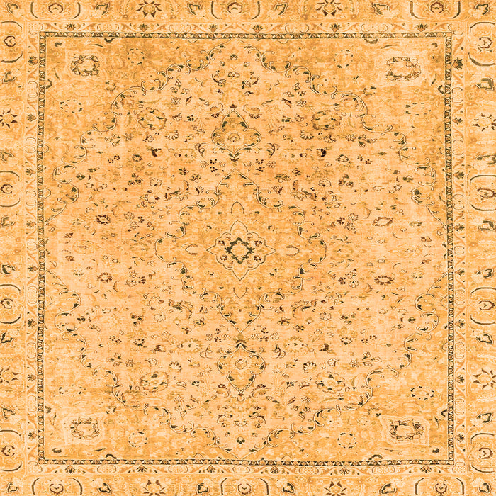 Square Abstract Orange Modern Rug, abs2108org